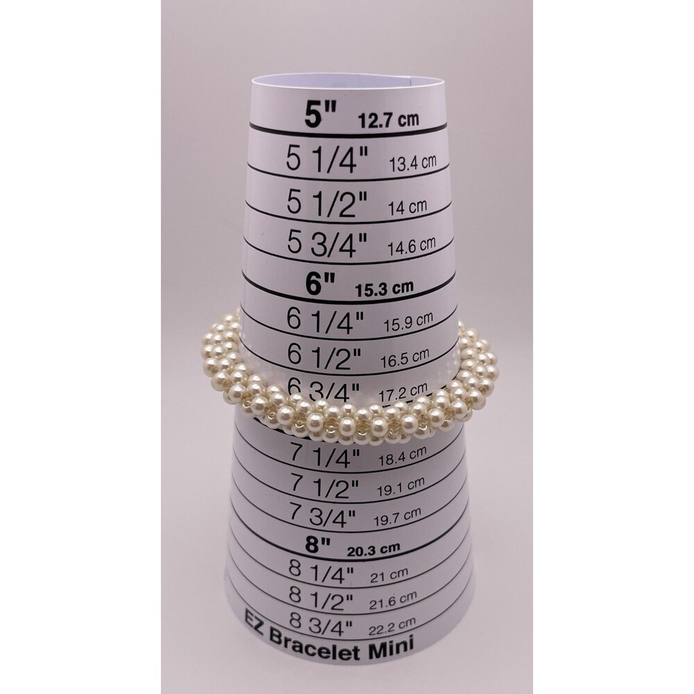Stretchy Off White Faux Pearl Bracelet Women’s Jewelry - Picture 4 of 4